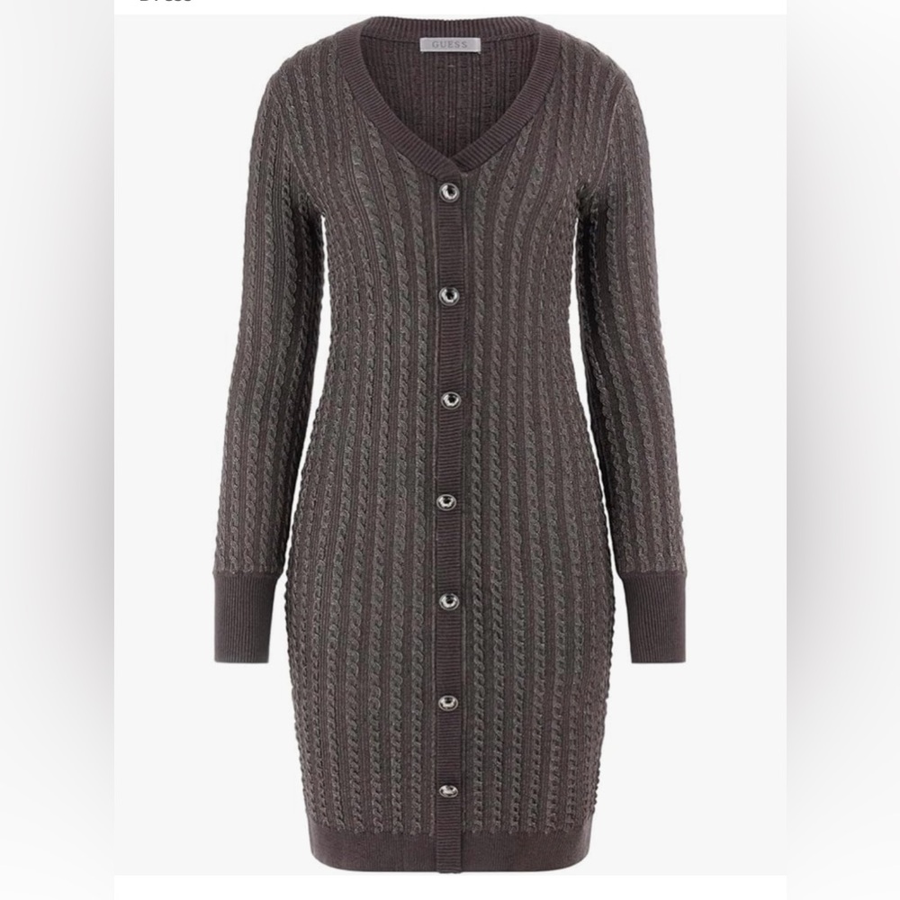 Guess women long sleeve Dress with buttons size medium